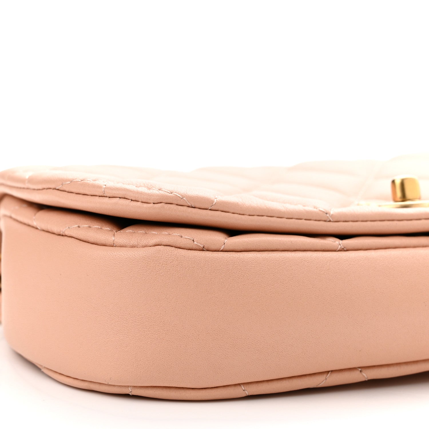 Chanel Calfskin Quilted Coco Mail Clutch With Chain Light Pink 10 of 12