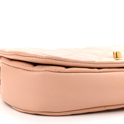 Chanel Calfskin Quilted Coco Mail Clutch With Chain Light Pink 10 of 12