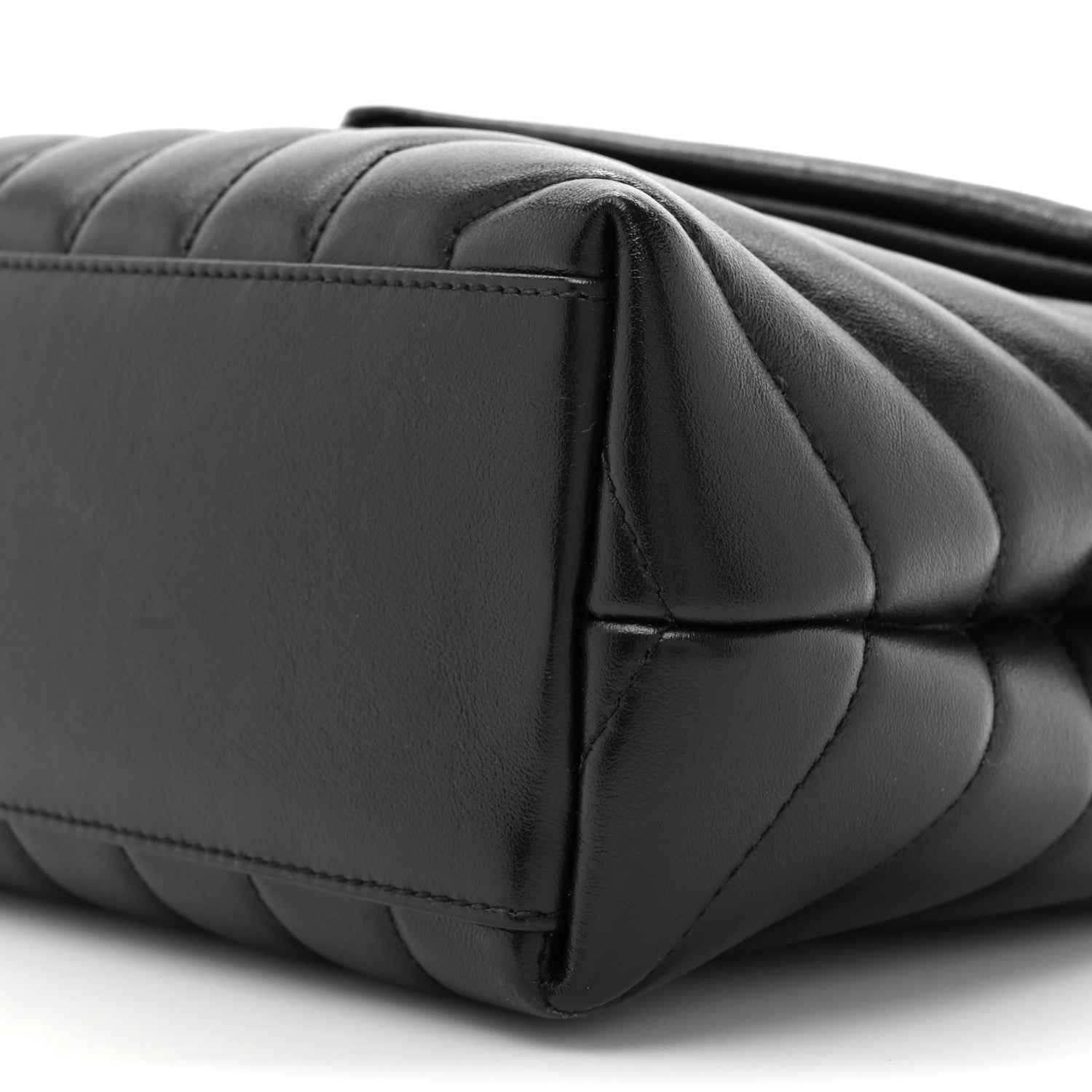 Saint Laurent Calfskin Y Quilted Monogram Small Loulou Chain Satchel Black 10 of 13