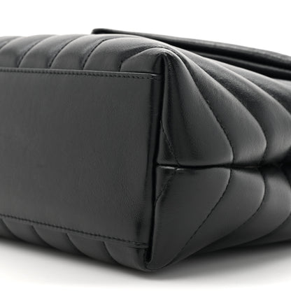 Saint Laurent Calfskin Y Quilted Monogram Small Loulou Chain Satchel Black 10 of 13