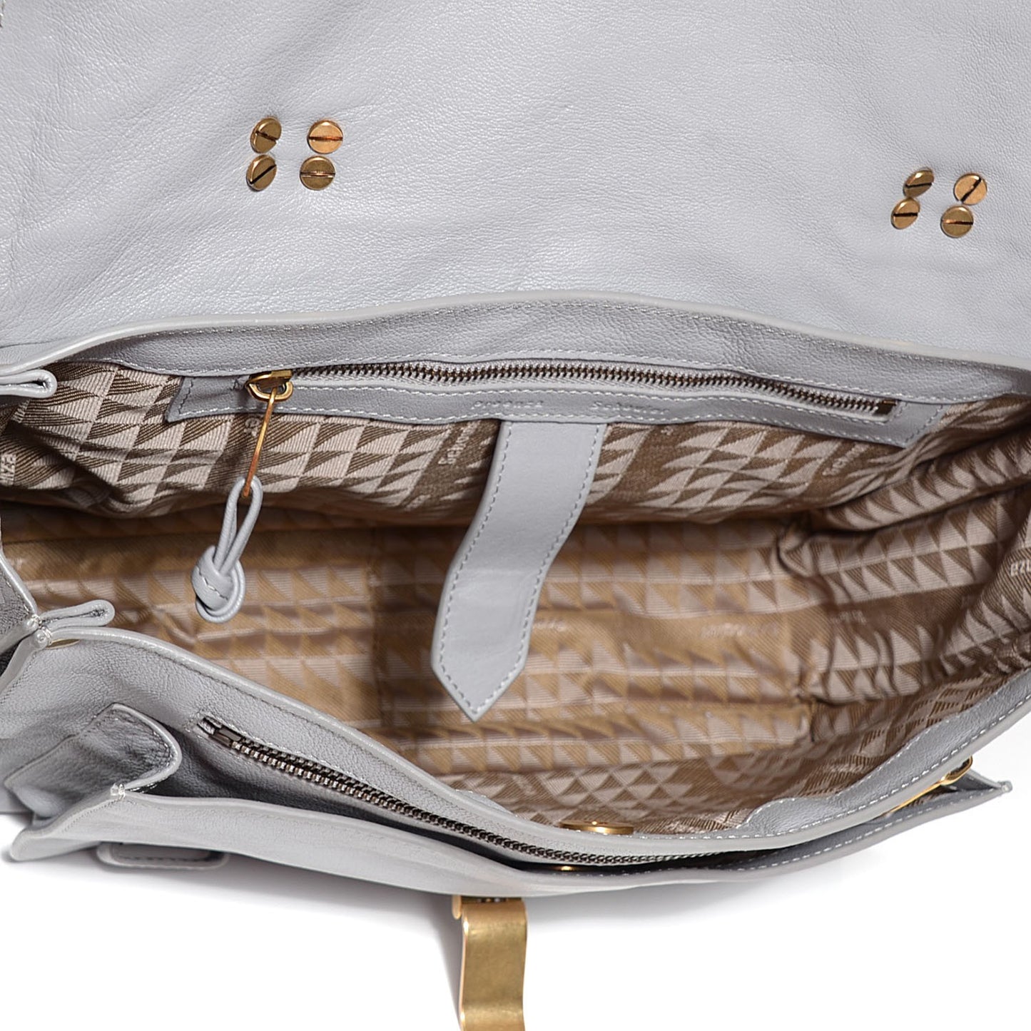 Lambskin Medium PS1 Satchel Concrete Grey