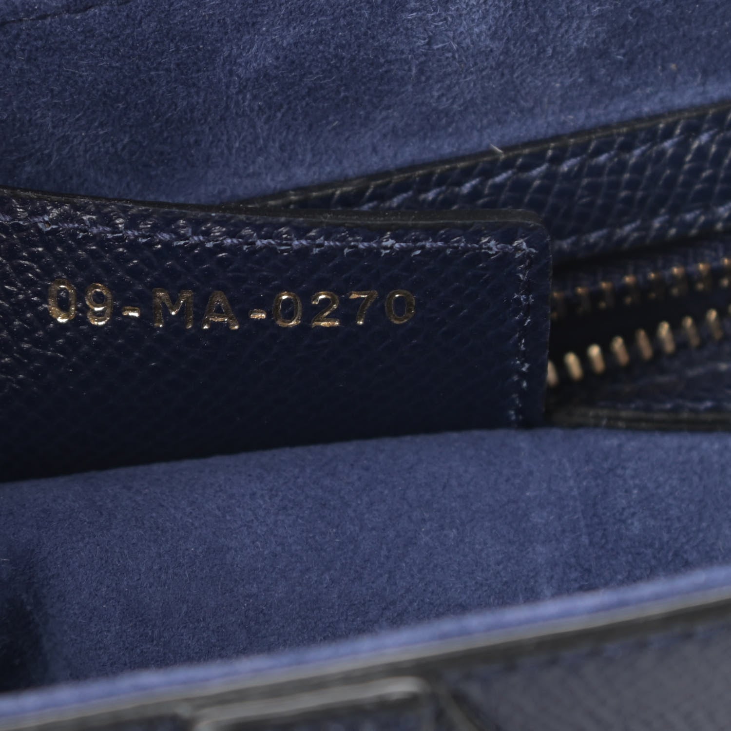 Christian Dior Grained Calfskin Saddle Bag Navy 7 of 13