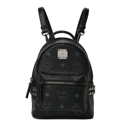 MCM Visetos Side Stud X-Mini Stark Bebe Boo Backpack Black 1 of 10