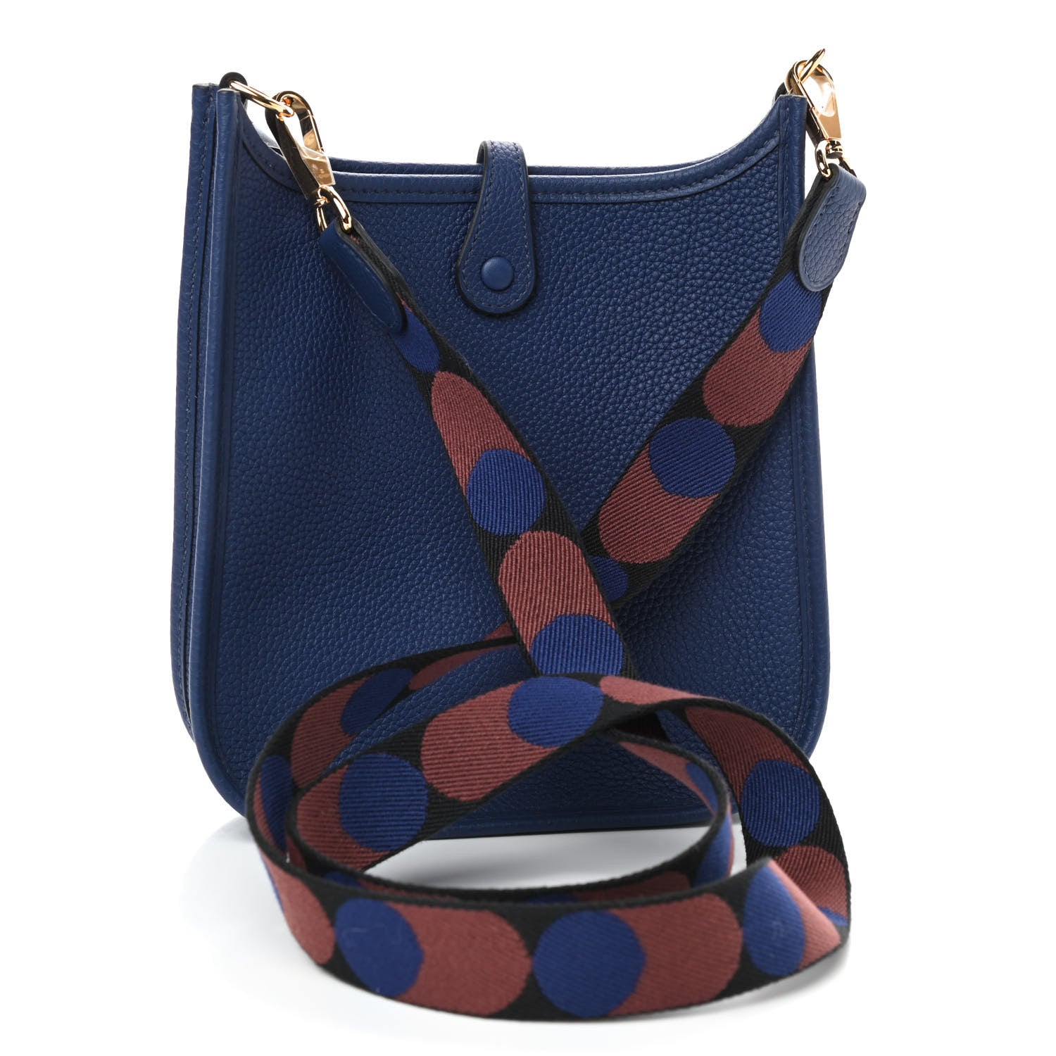 Hermes Taurillon Clemence Flipperball Sangle Evelyne TPM Bleu Saphir Black Bleu Saphir 2 of 8