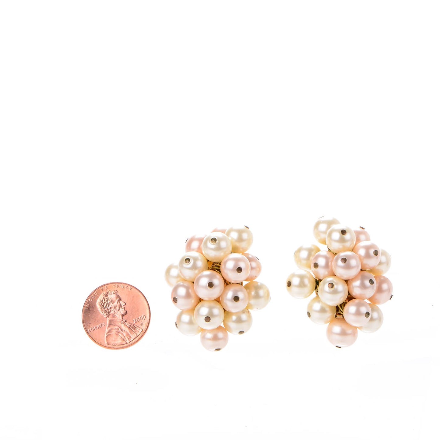 Pearl Clip On Earrings Gold