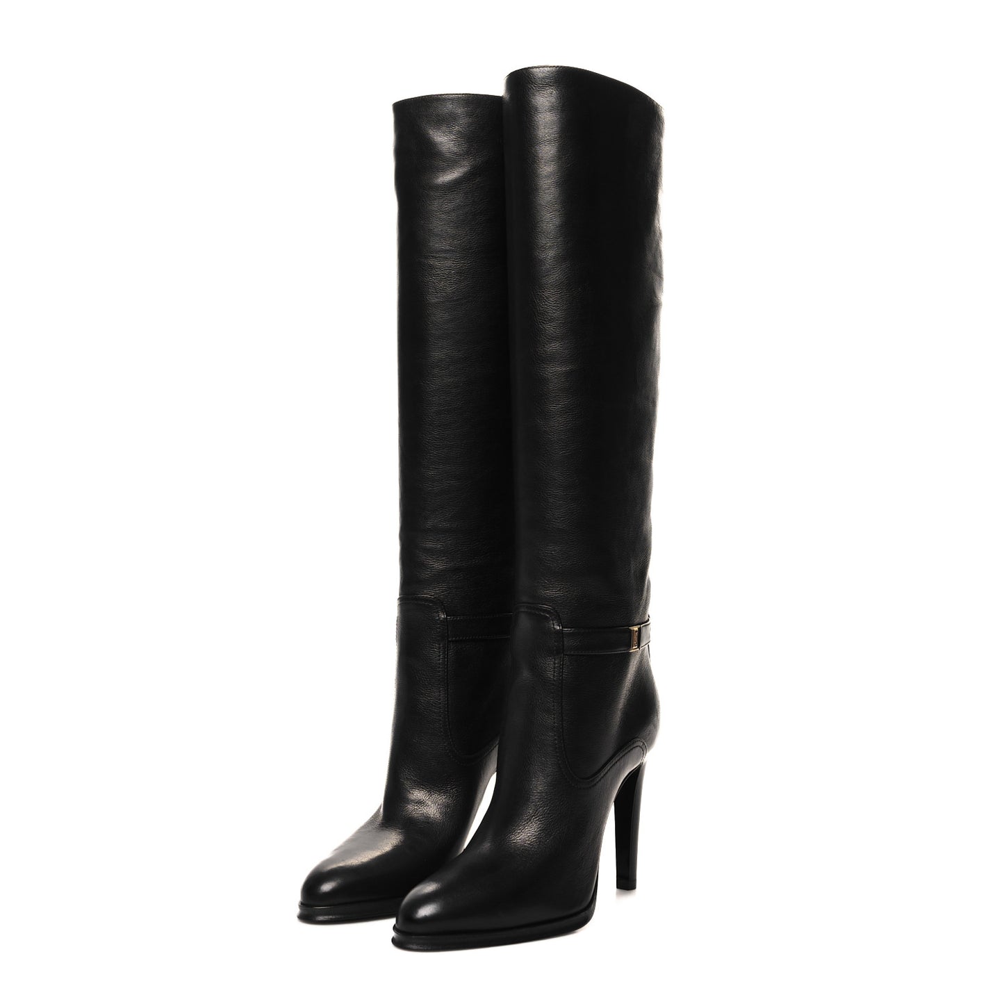 Grained Calfskin Diane 100 Boots 37.5 Black