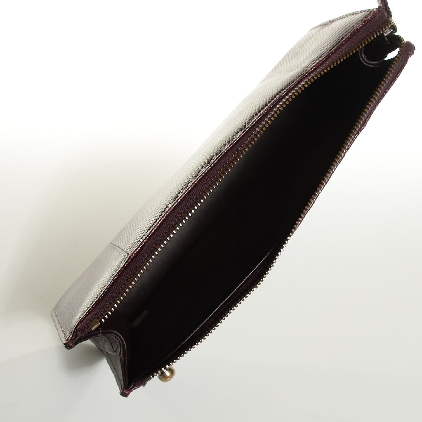 Lizard Boy Clutch Burgundy