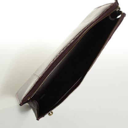 Chanel Lizard Boy Clutch Burgundy 5 of 8