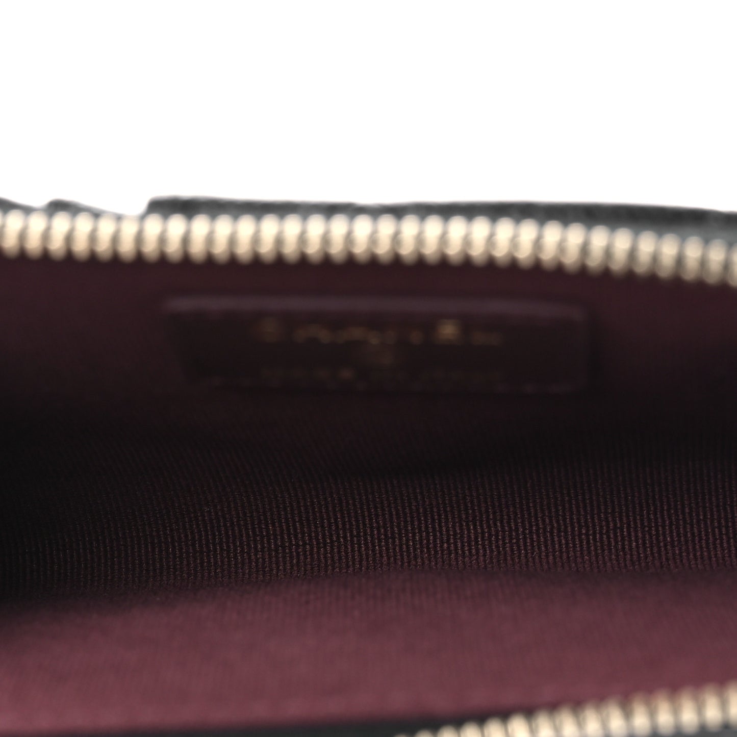 Caviar Quilted CC Zip Around Card Holder Black