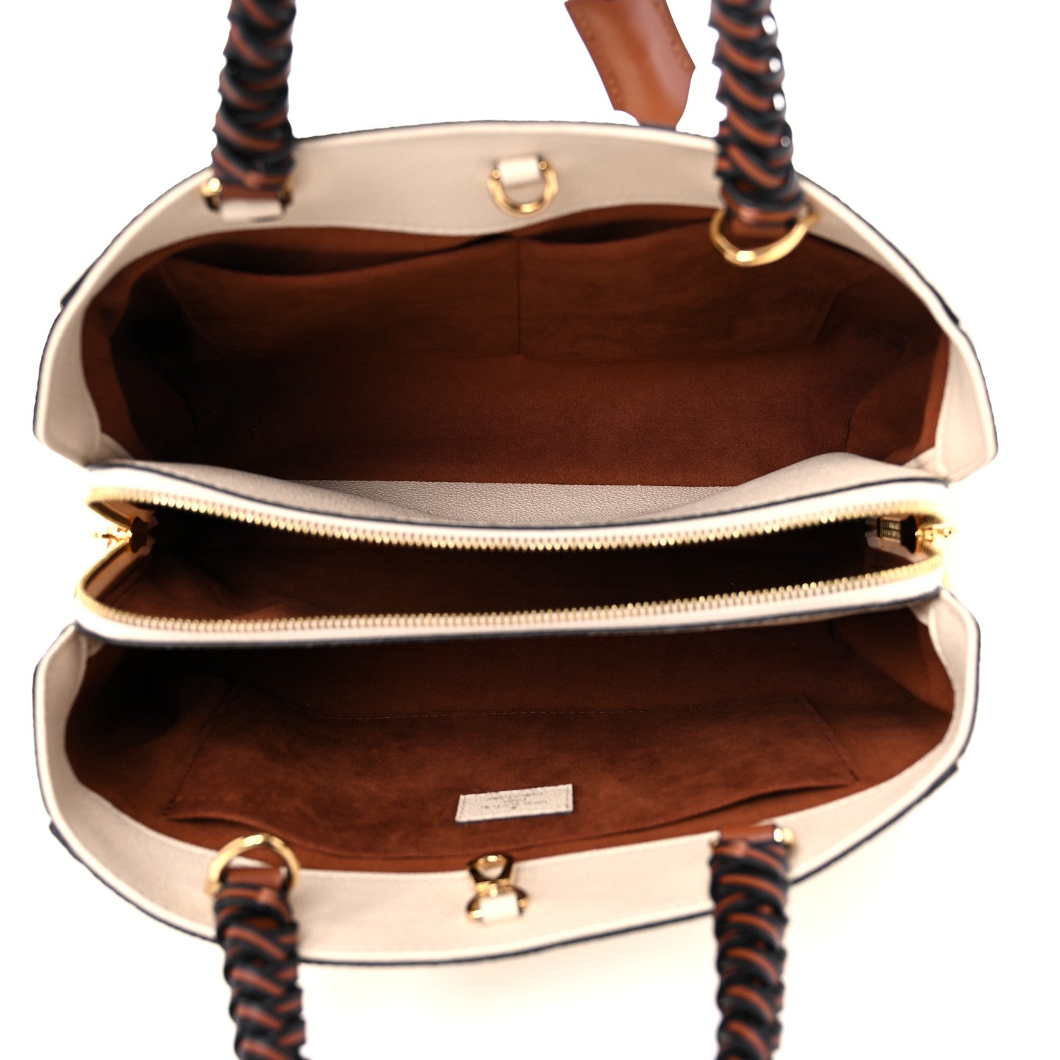 Louis Vuitton Empreinte Braided Montaigne MM Creme Beige Caramel 5 of 9