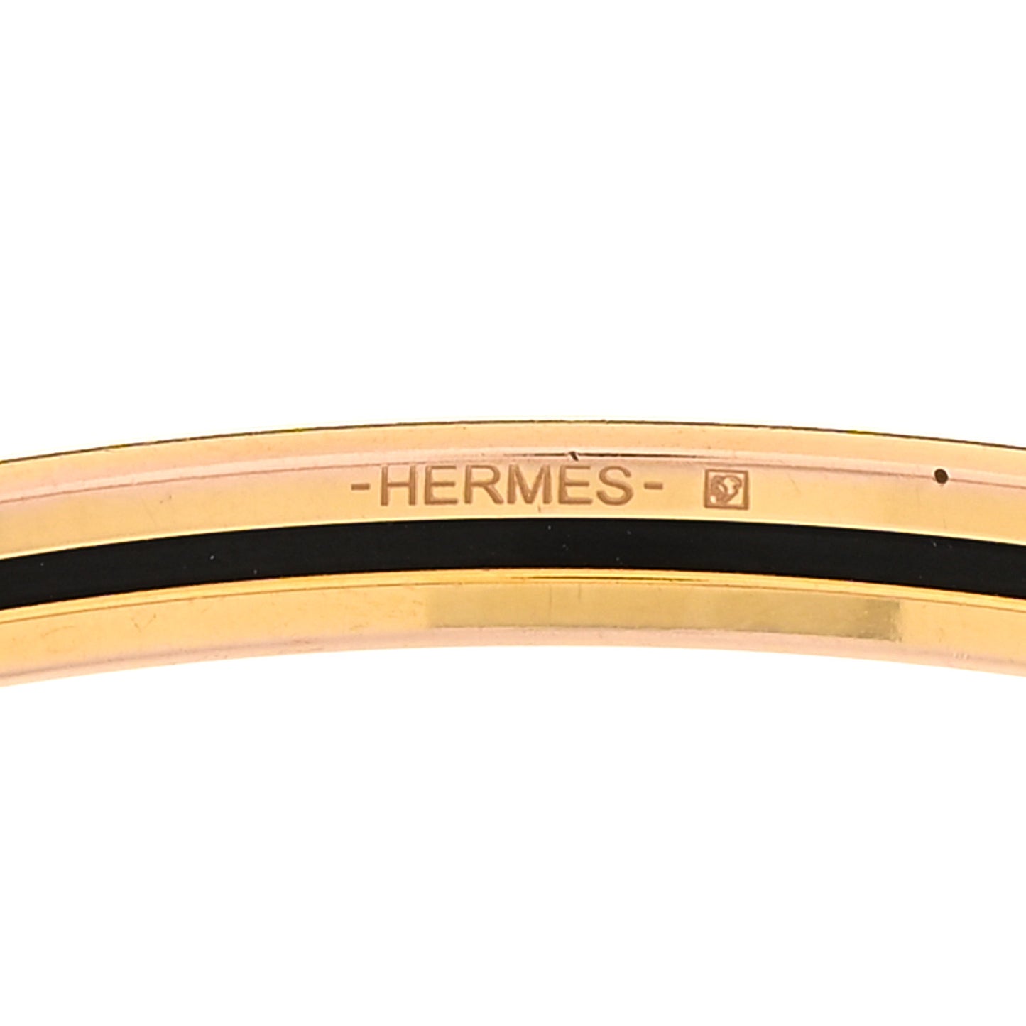 Enamel Printed Extra Narrow Uni Bracelet 70 Marron Glace