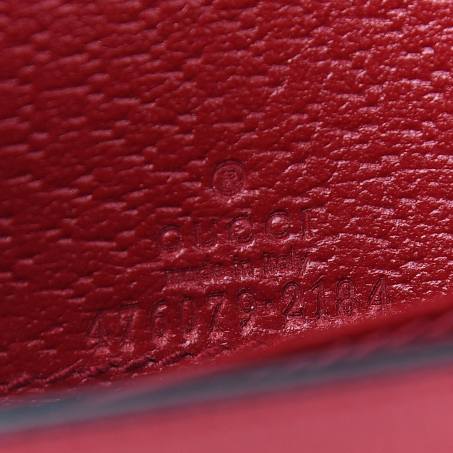 GG Supreme Monogram Web Queen Margaret Chain Wallet Red