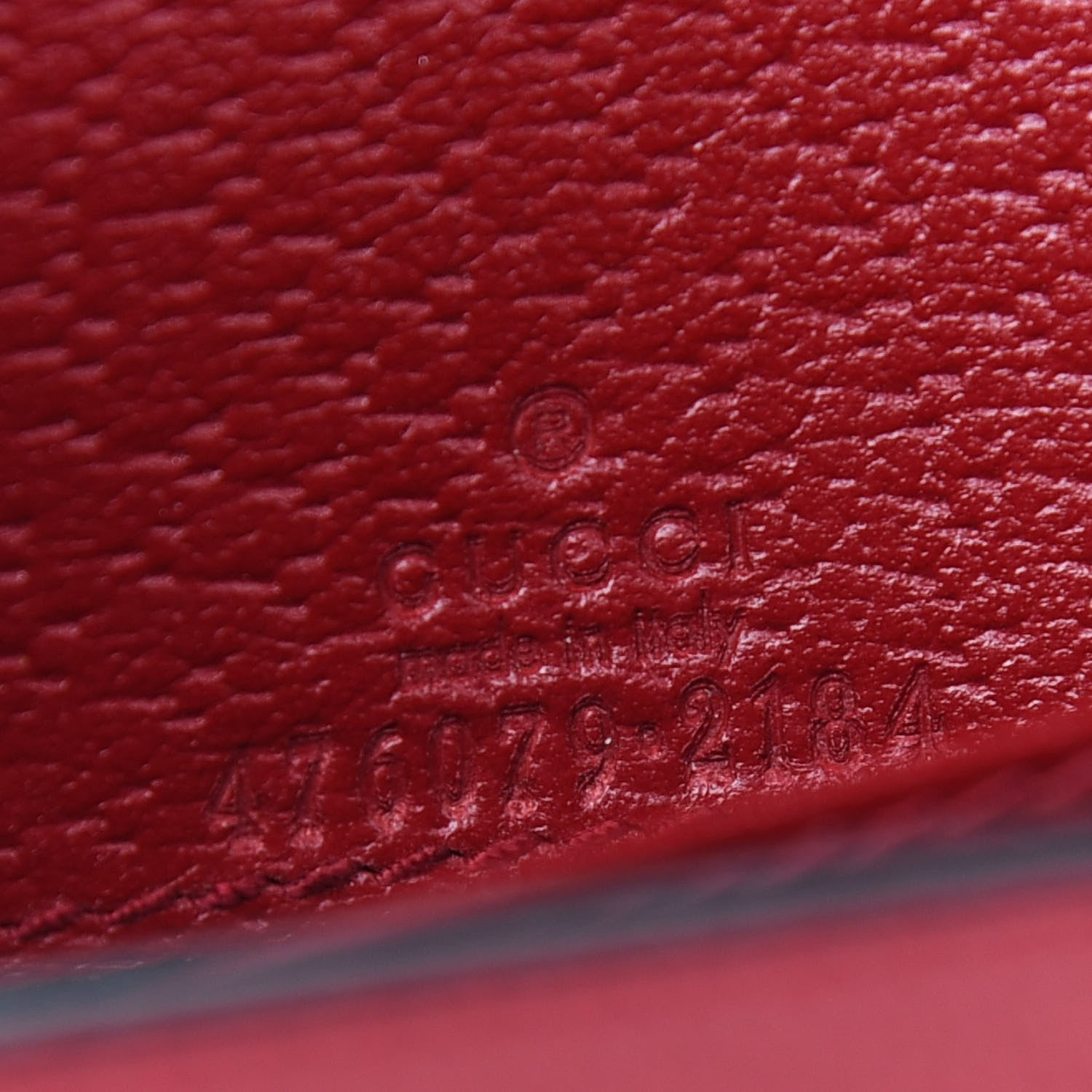 Gucci GG Supreme Monogram Web Queen Margaret Chain Wallet Red 6 of 8