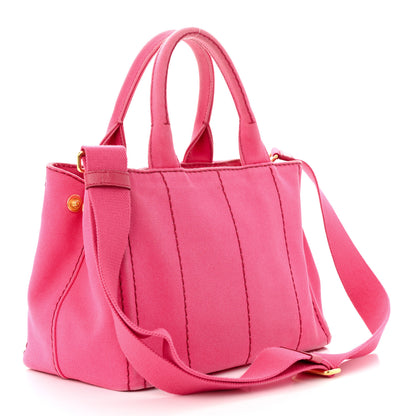 Prada Canapa Small Logo Tote Peonia 3 of 12