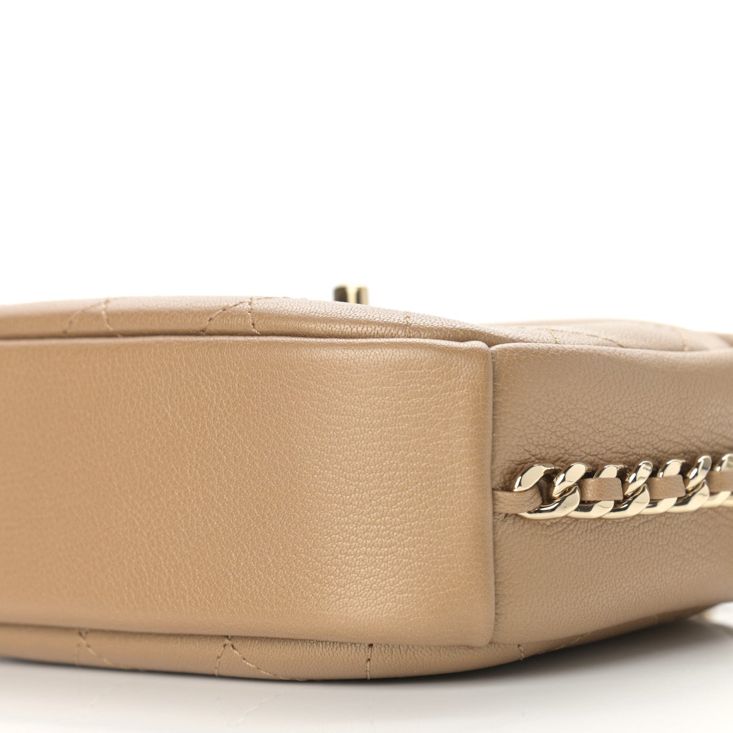 Chanel Goatskin Quilted Small Casual Trip Camera Case Beige 9 of 9