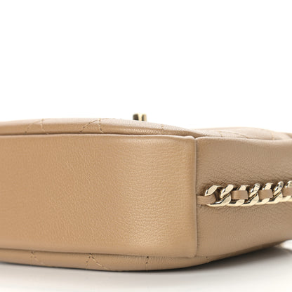 Chanel Goatskin Quilted Small Casual Trip Camera Case Beige 9 of 9