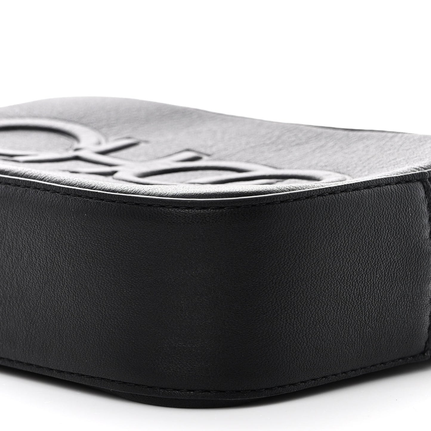 Calfskin Logo Camera Bag Black