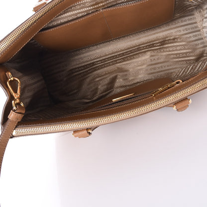 Prada Saffiano Medium Galleria Double Zip Tote Caramel 6 of 10