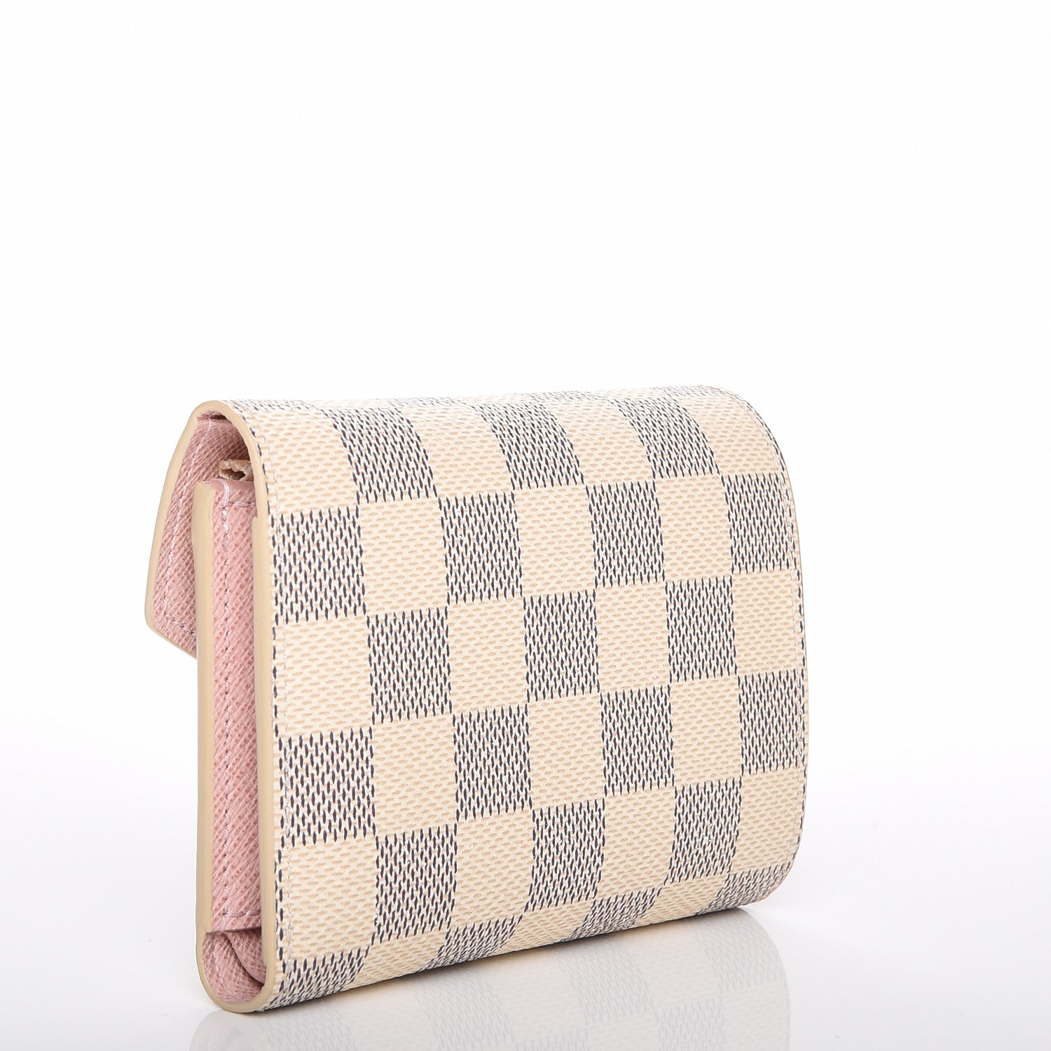 Louis Vuitton Damier Azur Victorine Wallet Rose Ballerine 3 of 6