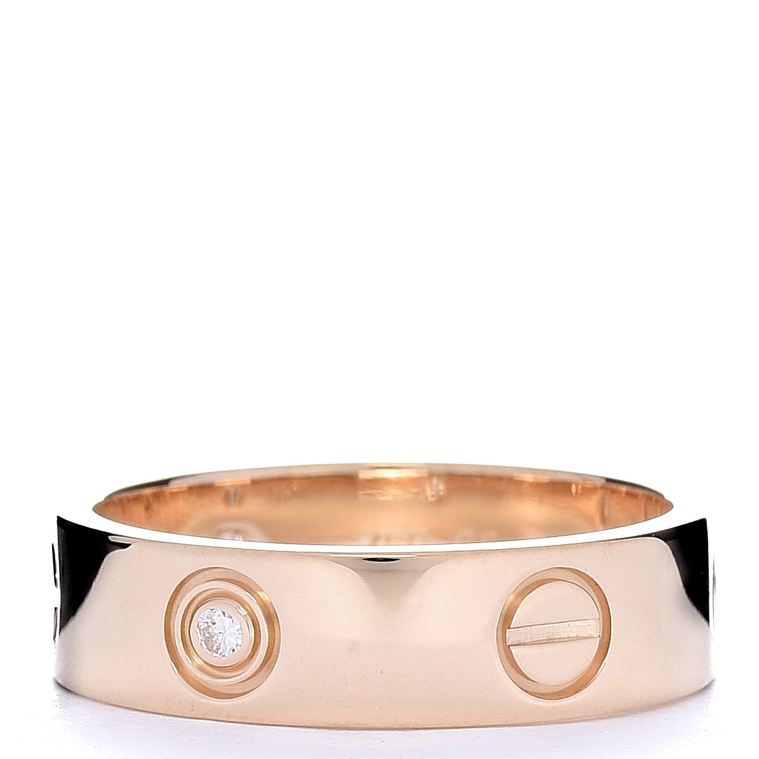 Cartier 18K Yellow Gold 3 Diamond 5.5mm LOVE Ring 55 7.25 3 of 6