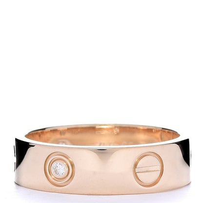 Cartier 18K Yellow Gold 3 Diamond 5.5mm LOVE Ring 55 7.25 3 of 6