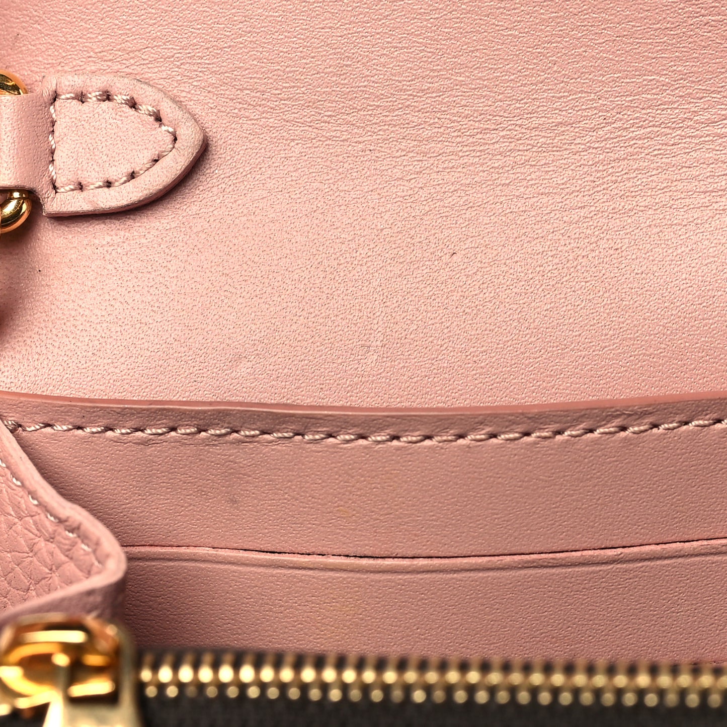 Damier Ebene Croisette Chain Wallet Rose Ballerine