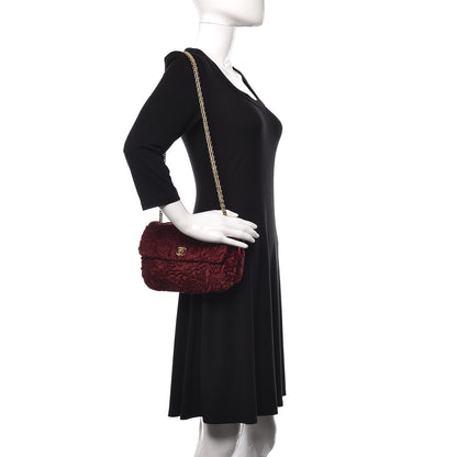Chanel Persian Lamb Fur Small Single Flap Red 3 of 19
