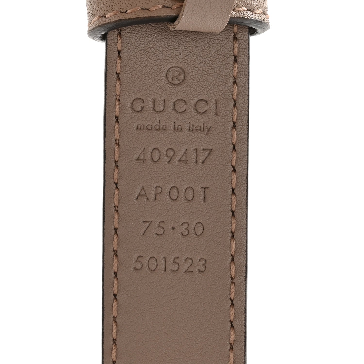 Gucci Calfskin Double G 20mm Belt 75 30 Porcelain Rose 5 of 6