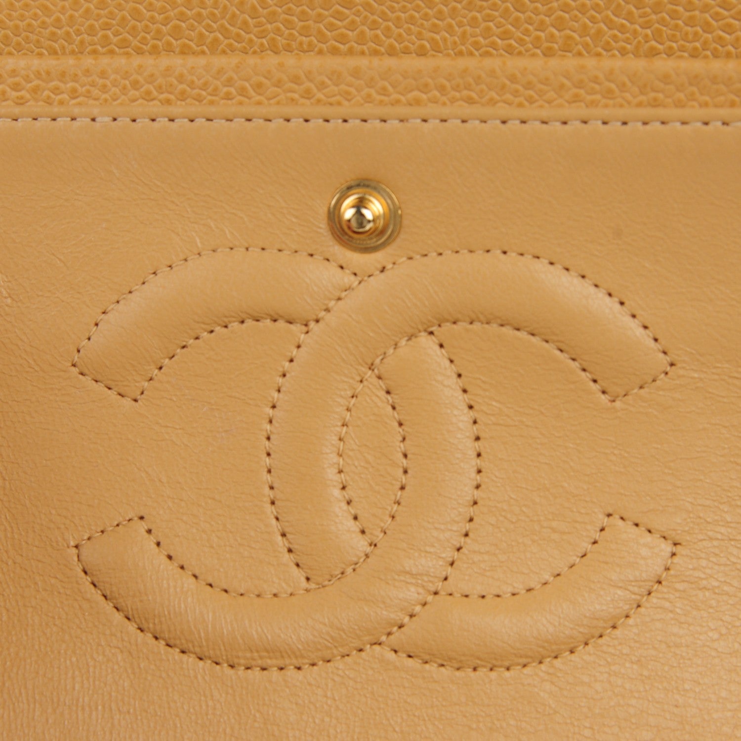 Chanel Caviar Quilted Medium Double Flap Beige 8 of 9