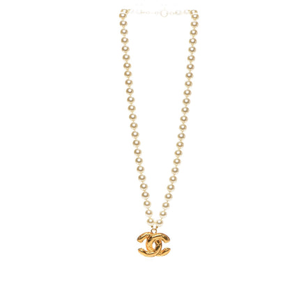 Chanel Pearl CC Necklace Gold 4 of 7