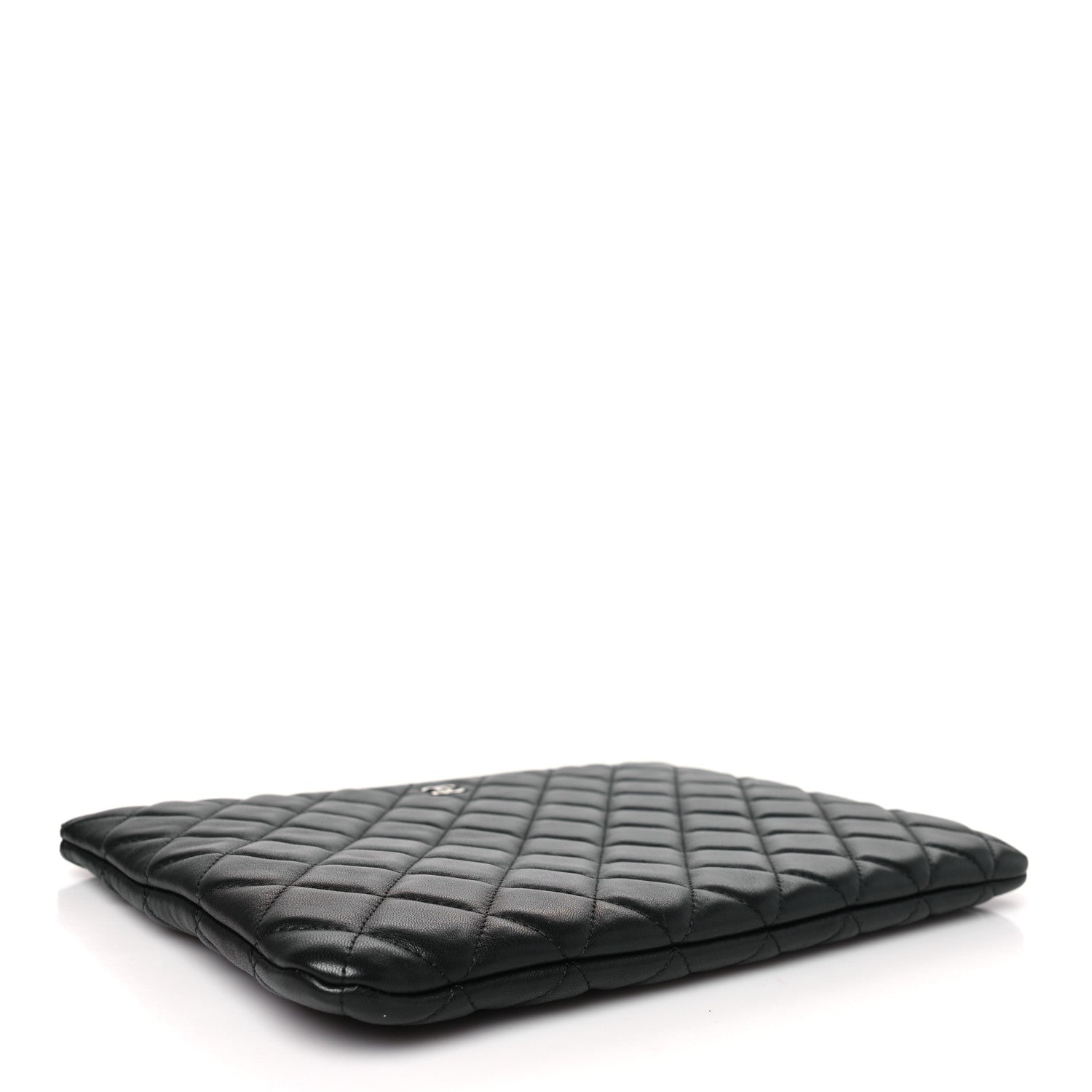 Chanel Lambskin Quilted Medium Cosmetic Case Black 4 of 11