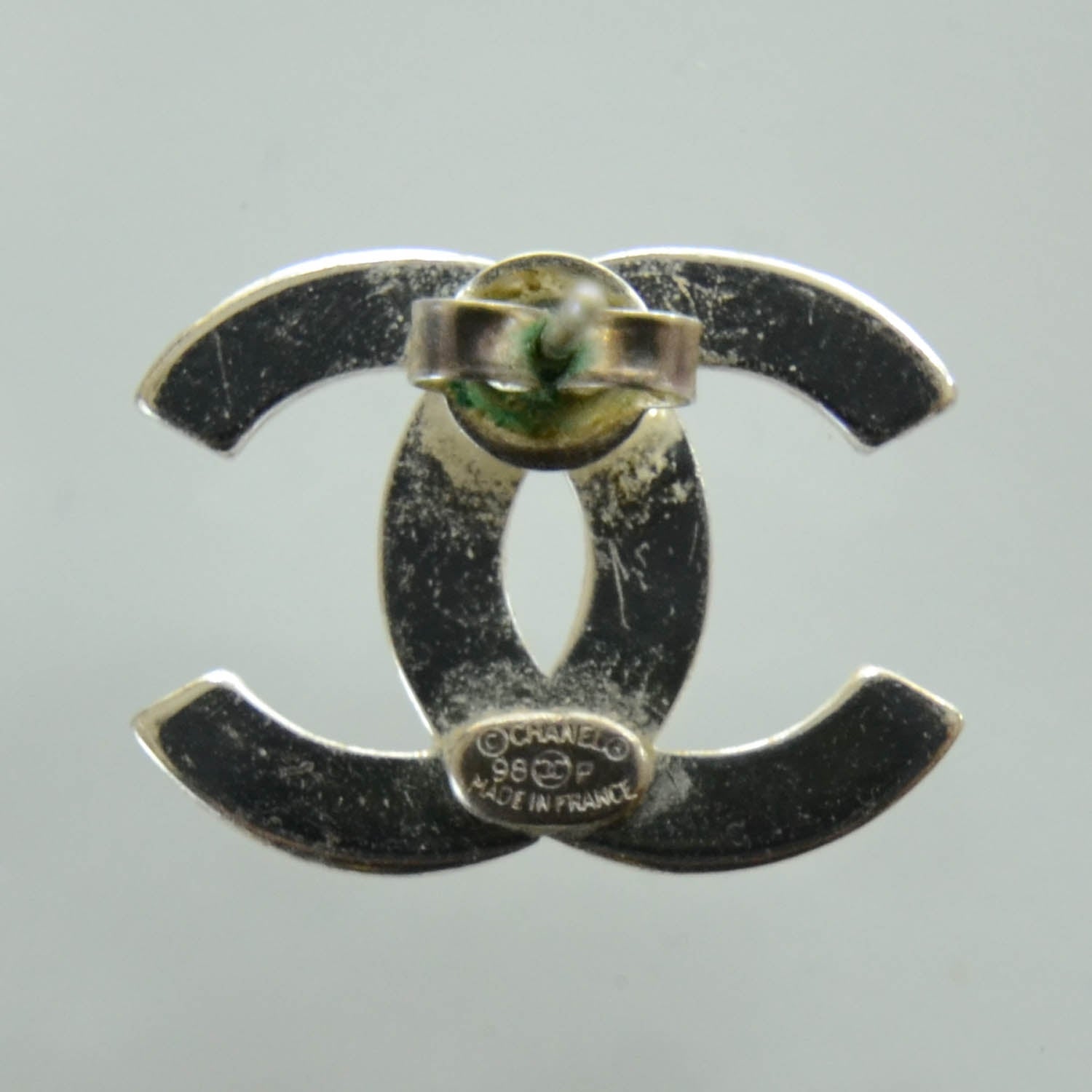 Chanel CC Earrings Silver 5 of 5