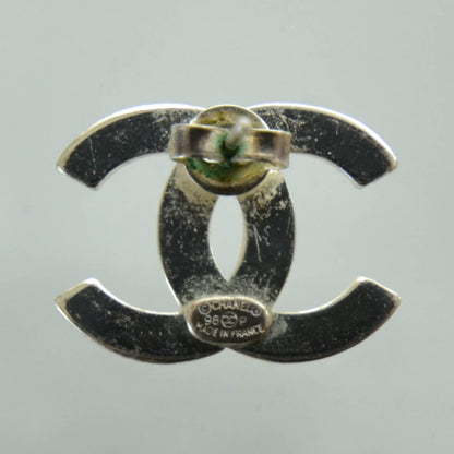 Chanel CC Earrings Silver 5 of 5