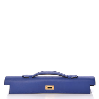 Hermes Swift Kelly Cut Clutch Pochette Bleu Electrique 9 of 26