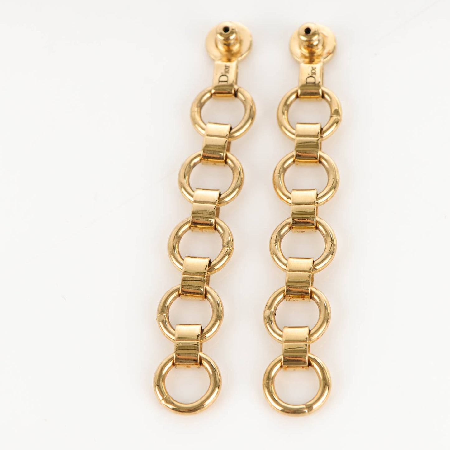 Two Chain Earrings Gold Palladium