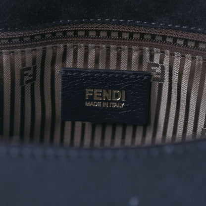 Fendi Vitello Dolce Marmol Anna Shoulder Bag Black 6 of 10