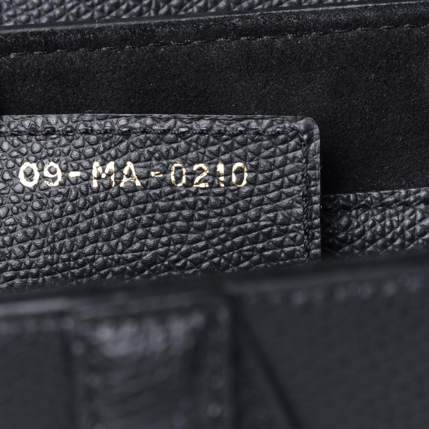 Grained Calfskin Saddle Bag Black