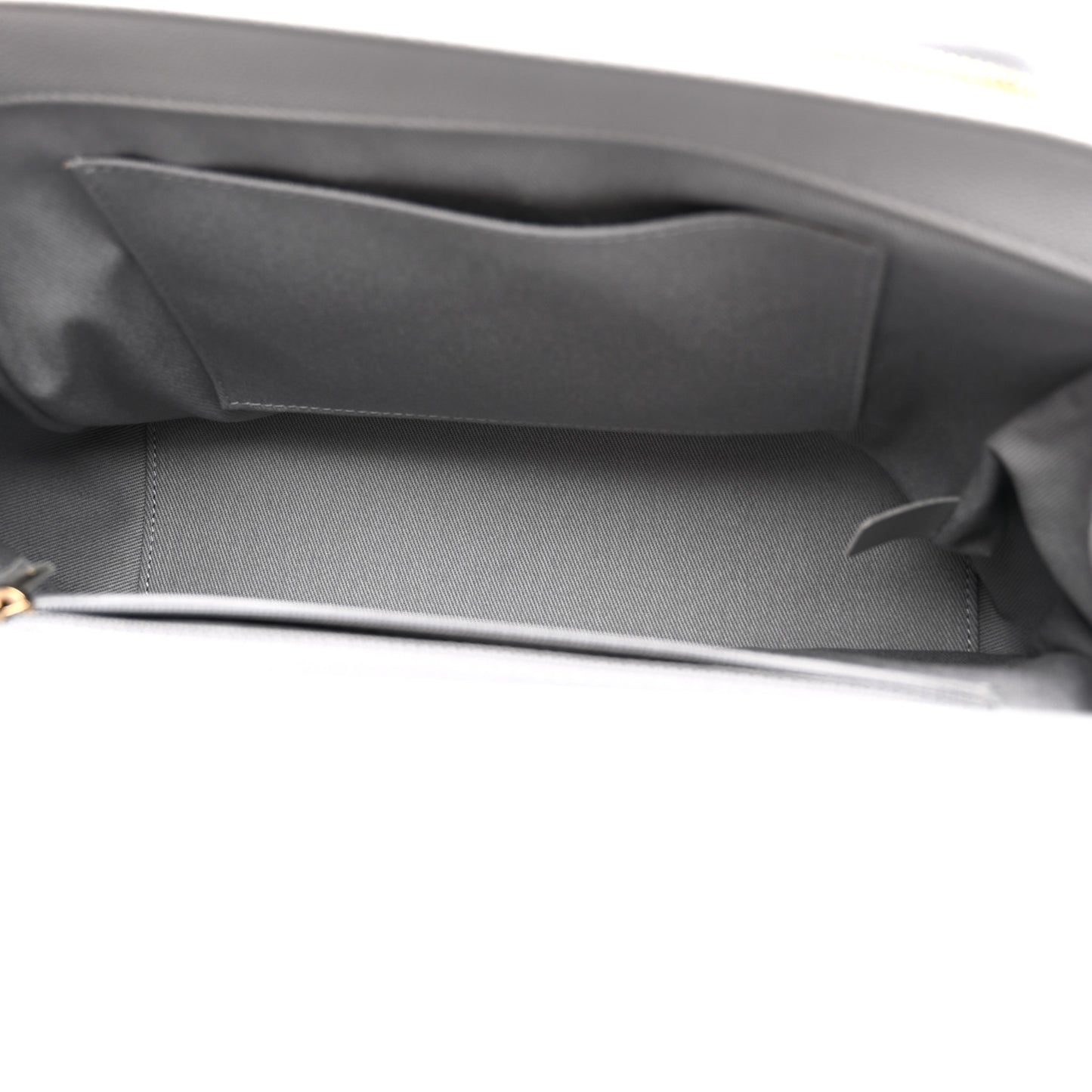 Caviar Quilted Large Business Affinity Flap Grey