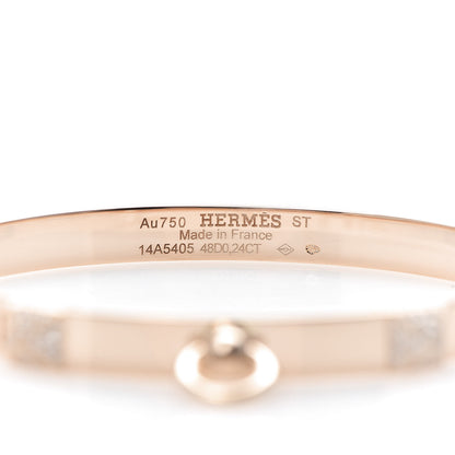 Hermes 18K Rose Gold Diamond PM Collier De Chien Bracelet ST 4 of 4