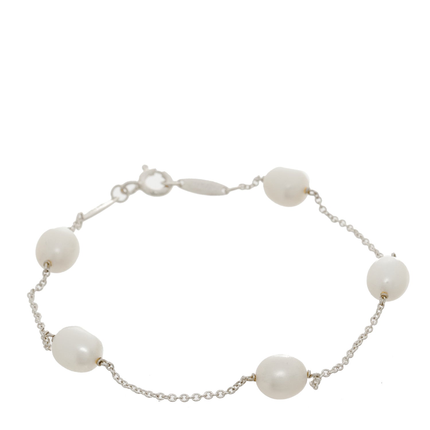 Tiffany Sterling Silver Freshwater Cultured Pearl Elsa Peretti Pearls By The Yard Bracelet 1 of 3