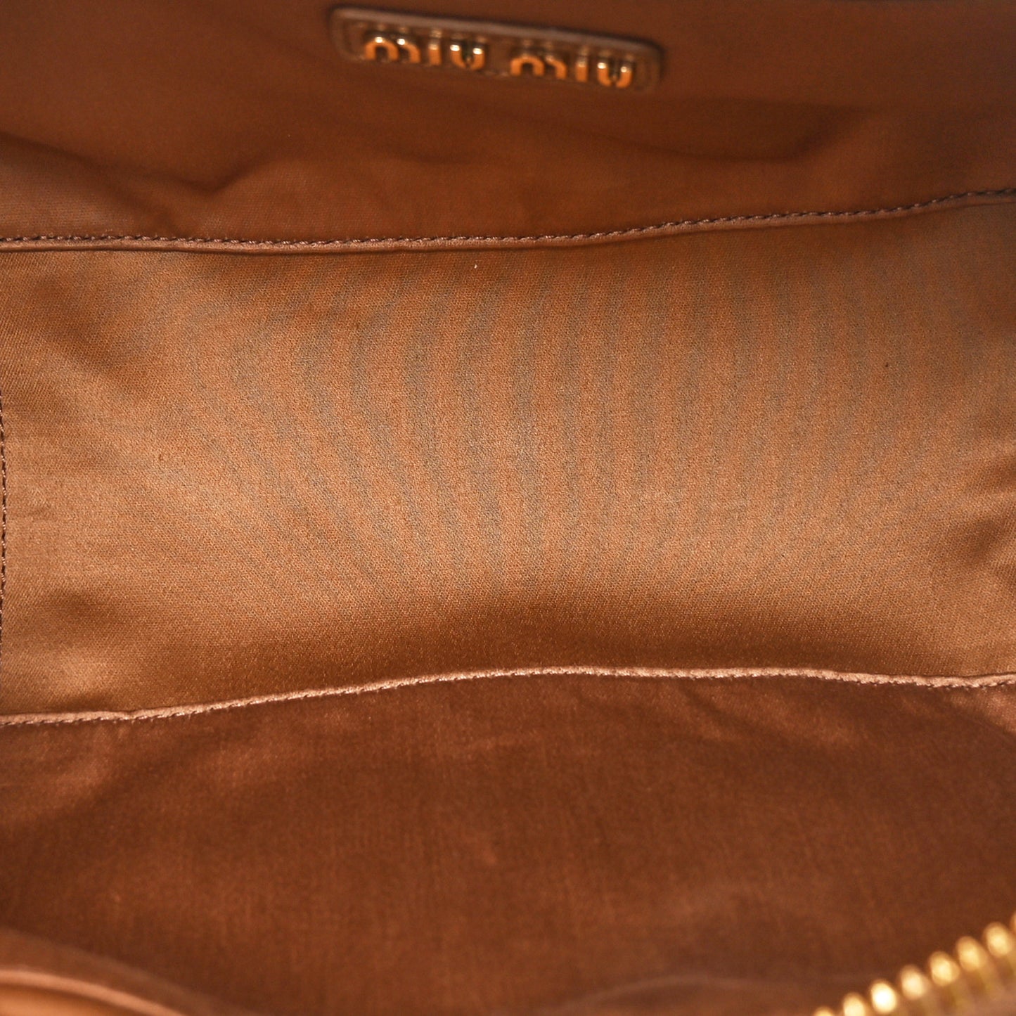 Nappa Matelasse Large Arcadie Top Handle Bag Caramel