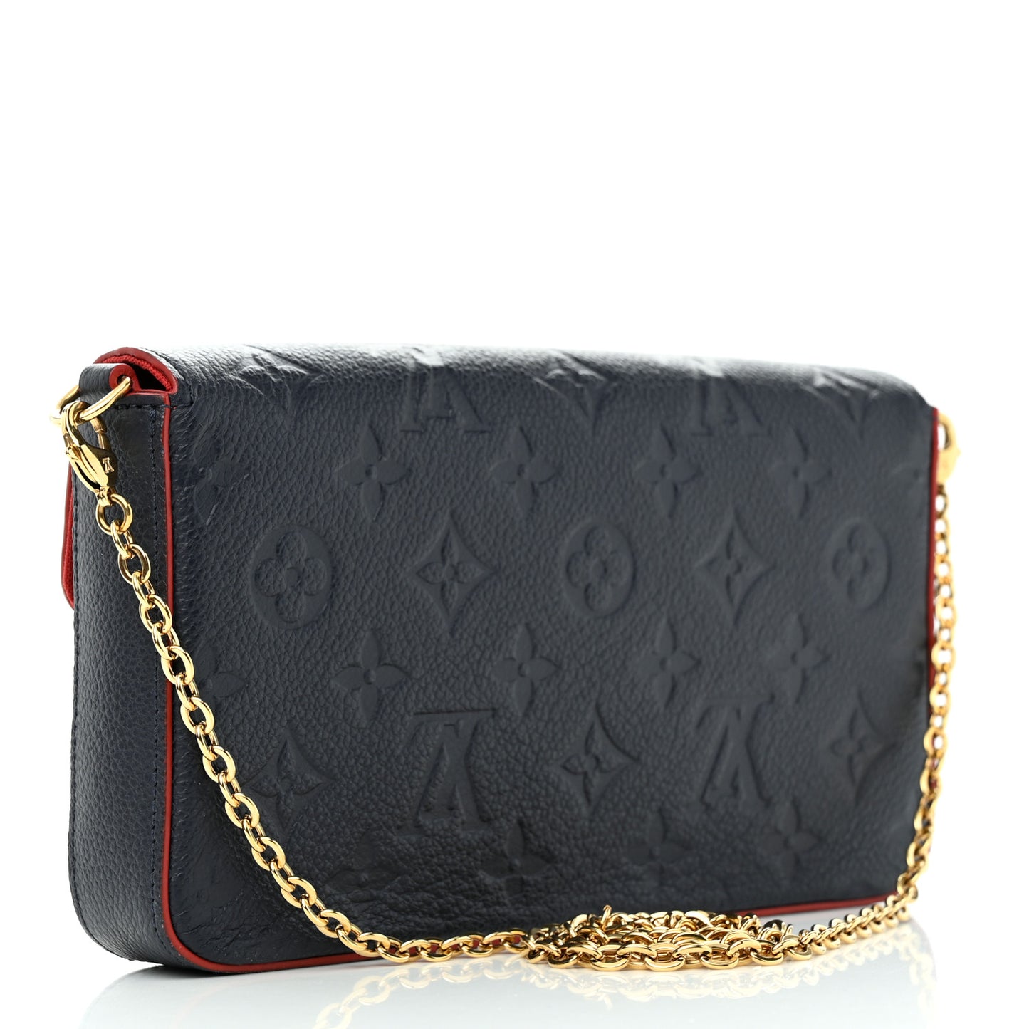 Empreinte Pochette Felicie Chain Wallet Marine Rouge