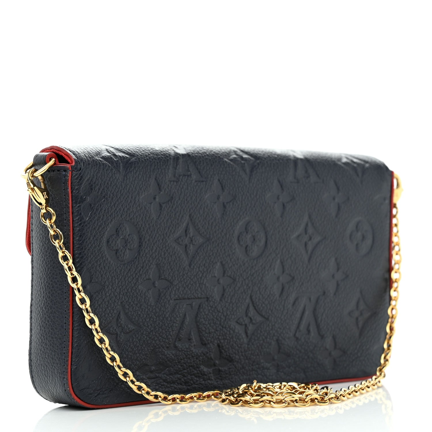 Louis Vuitton Empreinte Pochette Felicie Chain Wallet Marine Rouge 4 of 13