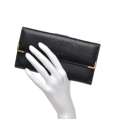 Gucci Calfskin Continental Wallet Black 2 of 7