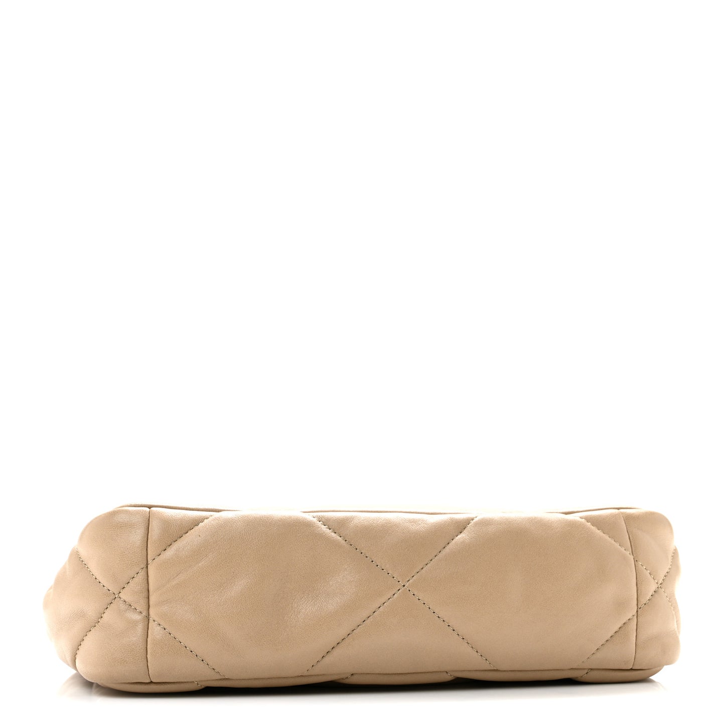 Lambskin Quilted Medium Chanel 19 Flap Dark Beige