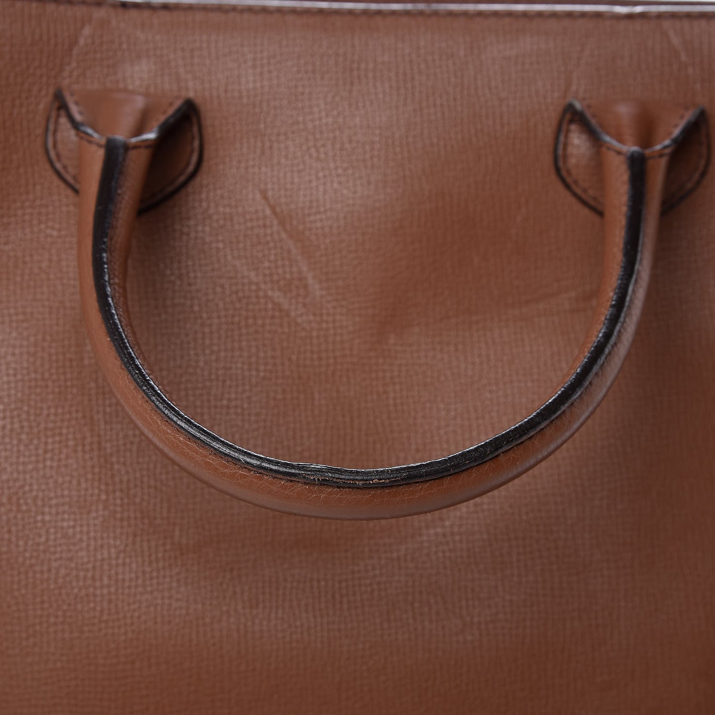 Grainy Calfskin House Check Medium Banner Tote Tan