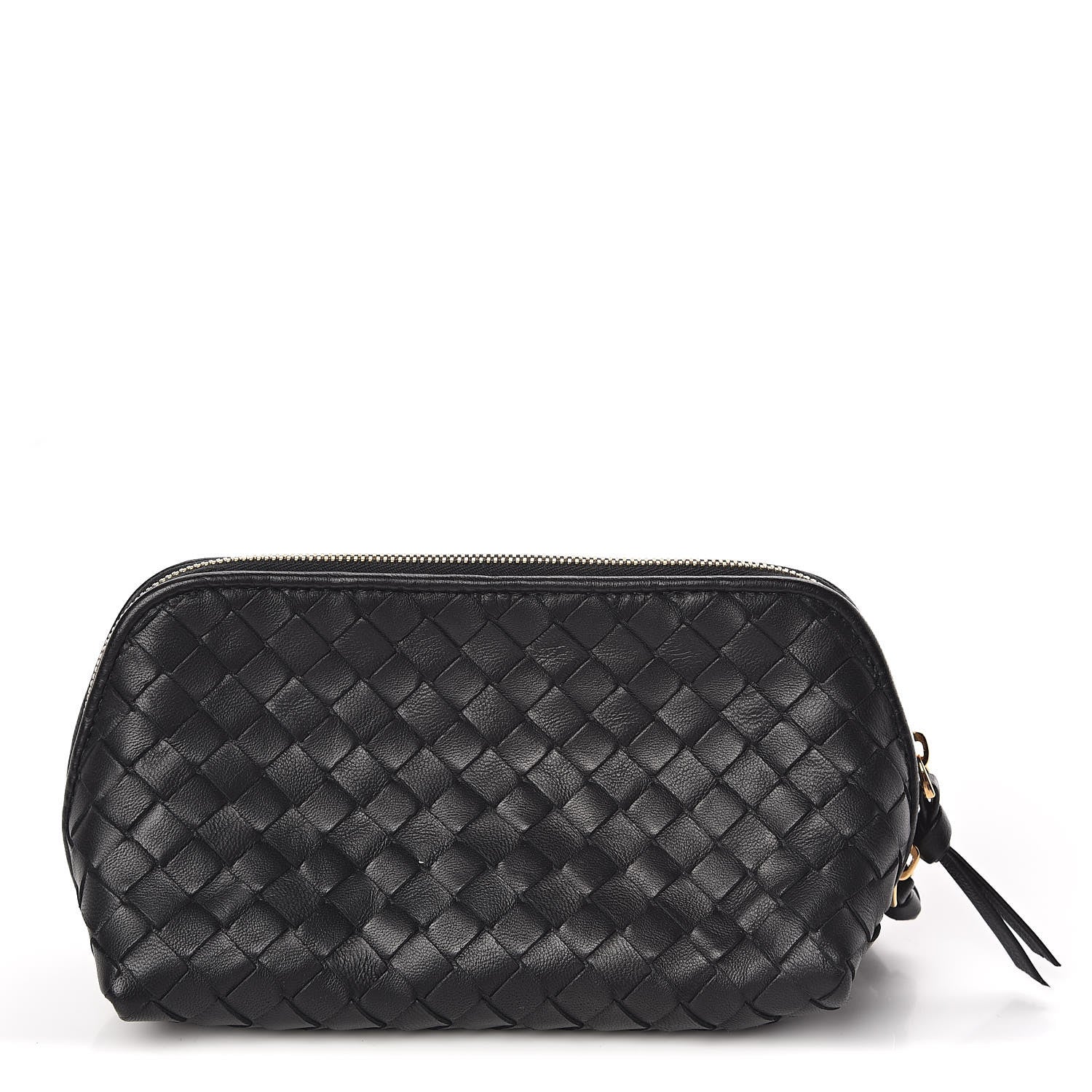 Bottega Veneta Nappa Intrecciato Cosmetic Case Black 1 of 8