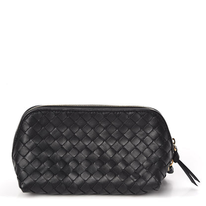 Bottega Veneta Nappa Intrecciato Cosmetic Case Black 1 of 8