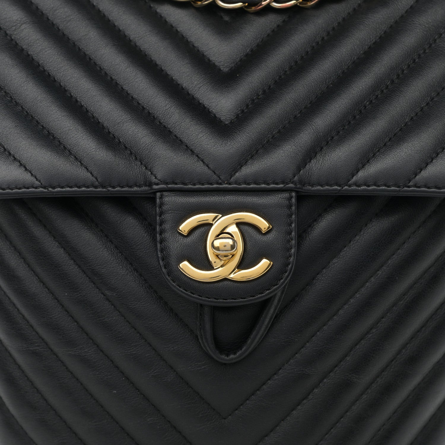 Chanel Calfskin Chevron Quilted Small Urban Spirit Backpack Black 8 of 9