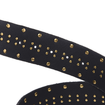 Gucci Calfskin Lion Head Studded Belt 85 34 Black 4 of 5